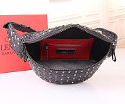 Valentino Garavani Black Studded Waist Bag 20x11x8cm - 2