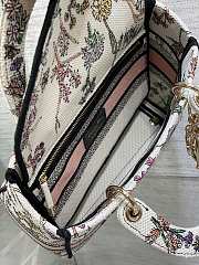 Dior Lady D-lite Bag White Flower 24cm - 5