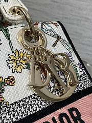 Dior Lady D-lite Bag White Flower 24cm - 4