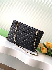 Chanel Shopping Tote Bag Black Lambskin Gold 32x24x12cm - 2