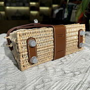 Hermes Kelly Picnic Mini Bag Brown Silver 19cm - 4