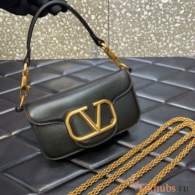 Valentino Garavani Small Loco Black Shoulder Bag 20x11x5cm - 1