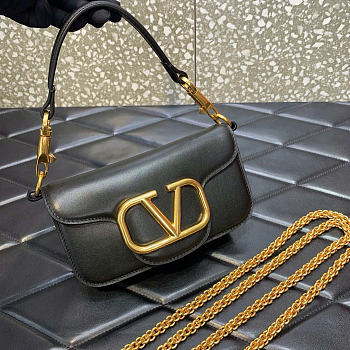 Valentino Garavani Small Loco Black Shoulder Bag 20x11x5cm