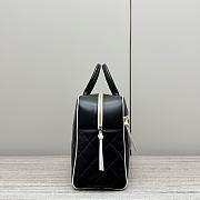 Chanel Duffle Bag Black Lambskin 47x27x13cm - 4