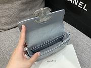 Chanel 23P Flap Bag Silver 18x10x3.5cm - 4
