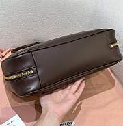 Miu Miu Beau Bag Dark Brown Leather 35x12x22cm - 4