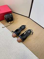Valentino Valet Slingback Ballerina Black Brown Flat - 4