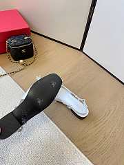 Valentino Valet Slingback Ballerina White Brown Flat - 2