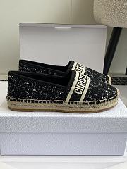 Dior Granville Espadrille Black Flat - 2