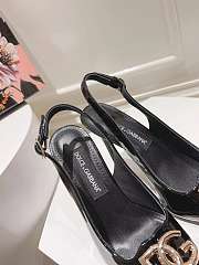 Dolce & Gabbana Slingback Black Pump Patent 9.5cm - 2