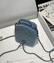 Chanel 25C Mini Backpack Blue Denim 18x13x9cm - 5