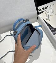 Chanel 25C Mini Backpack Blue Denim 18x13x9cm - 4