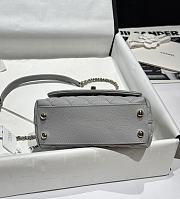 Chanel Mini Coco Handle Bag Grey Caviar 18x13x9cm - 2