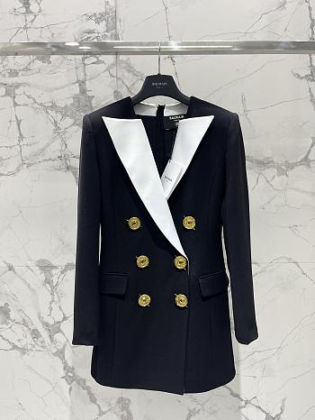 Balmain Short Dress With Satin Finish
