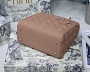 Dior Medium Lady Bag Pink Matte 24cm - 5