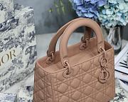 Dior Medium Lady Bag Pink Matte 24cm - 4