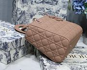 Dior Medium Lady Bag Pink Matte 24cm - 3