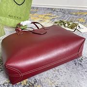 Gucci Reversible GG Supreme Leather Blooms Red Tote 38x28x12cm - 4