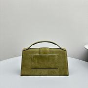 Jacquemus Bambino Bag Green Suede 24x13x7cm - 4
