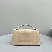 Jacquemus Bambino Bag Beige Suede 24x13x7cm - 5