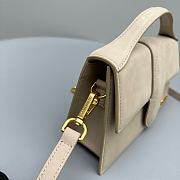 Jacquemus Bambino Bag Beige Suede 24x13x7cm - 4