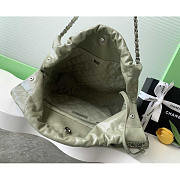Chanel 22 Handbag Lambskin Silver Green 42x39x8cm - 2