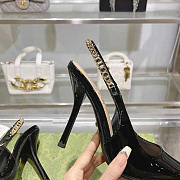 Gucci Signoria Slingback Pump Black Patent Heel 10.5cm - 3