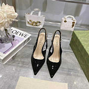 Gucci Signoria Slingback Pump Black Patent Heel 10.5cm - 2