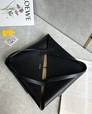 Loewe XL Puzzle Fold Tote Shiny Calfskin Black 42x41x18cm - 4
