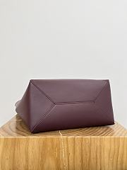 Loewe XL Puzzle Fold Tote Shiny Calfskin Red Wine 42x41x18cm - 2
