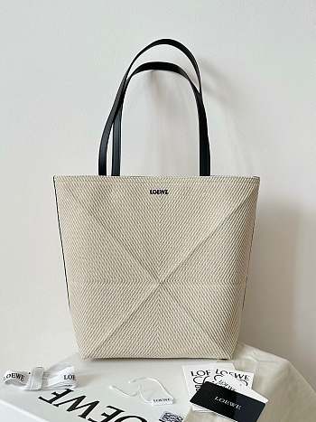 Loewe Puzzle Fold Tote Cotton Jacquard 31.5x14.5x25.5cm