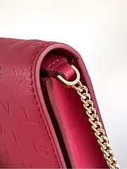 Bvlgari Logo Infinitum Chain Wallet Red 19x10.5x4.5cm - 6