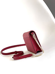Bvlgari Logo Infinitum Chain Wallet Red 19x10.5x4.5cm - 2