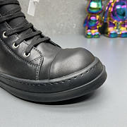 Rick Owens Ramones High Top Leather Sneakers Black - 4