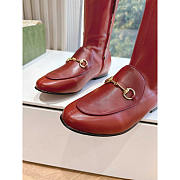 Gucci Horsebit Knee Red High Boots - 2