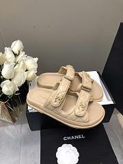 Chanel Beige Sandals Slides  - 4