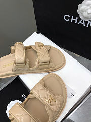 Chanel Beige Sandals Slides  - 2