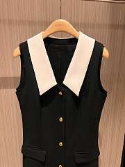 Miu Miu Black Stretch Wool Mini Dress - 5