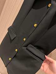 Miu Miu Black Stretch Wool Mini Dress - 3
