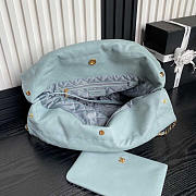 Chanel 22 Handbag Blue Calfskin Gold 39x42x8cm - 4
