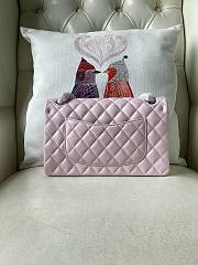 Chanel Flap Bag Light Pink Silver Lambskin 25cm - 3