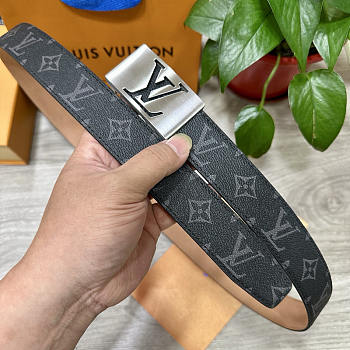 Louis Vuitton LV Monogram Belt Black 35mm 