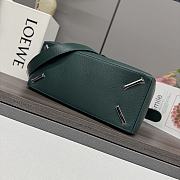 Loewe Large Puzzle Bag Calfskin Green 33x21.5x14.7cm - 4