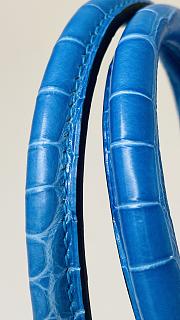 Hermes Birkin 25 Bag Blue Crocodile Gold 25cm - 6