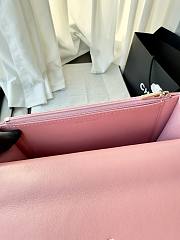 Chanel 24k Top Handle Wallet On Chain Pink Lambskin 19cm - 5