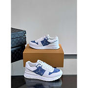 Louis Vuitton LV Run Away Sneakers White and Blue - 2