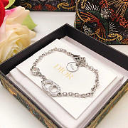 Dior Petit CD Bracelet Silver-Finish White Crystals - 5