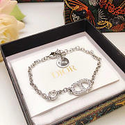 Dior Petit CD Bracelet Silver-Finish White Crystals - 4