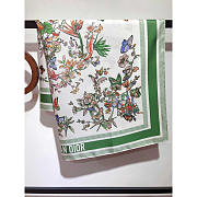 Dior Toile De Jouy Mexico 90 Green Square Scarf 90x90cm - 4