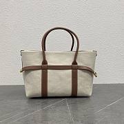 Loro Piana Small Ghiera Shopper Cotton Linen 28x19x12cm - 6